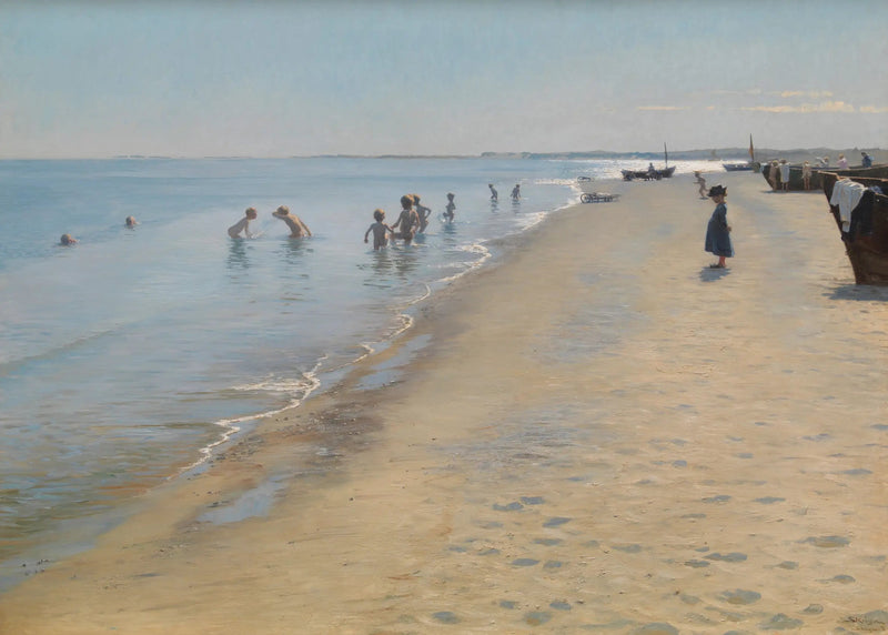 Um dia de verão na praia do sul de Skagen - Peder Severin Krøyer
