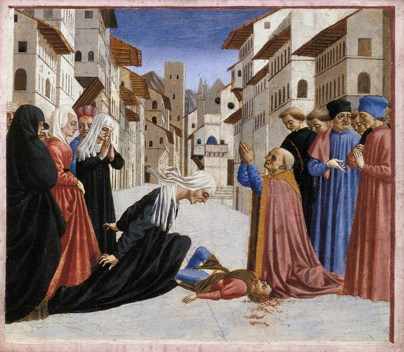 Um milagre de São Zénobe - Domenico Veneziano