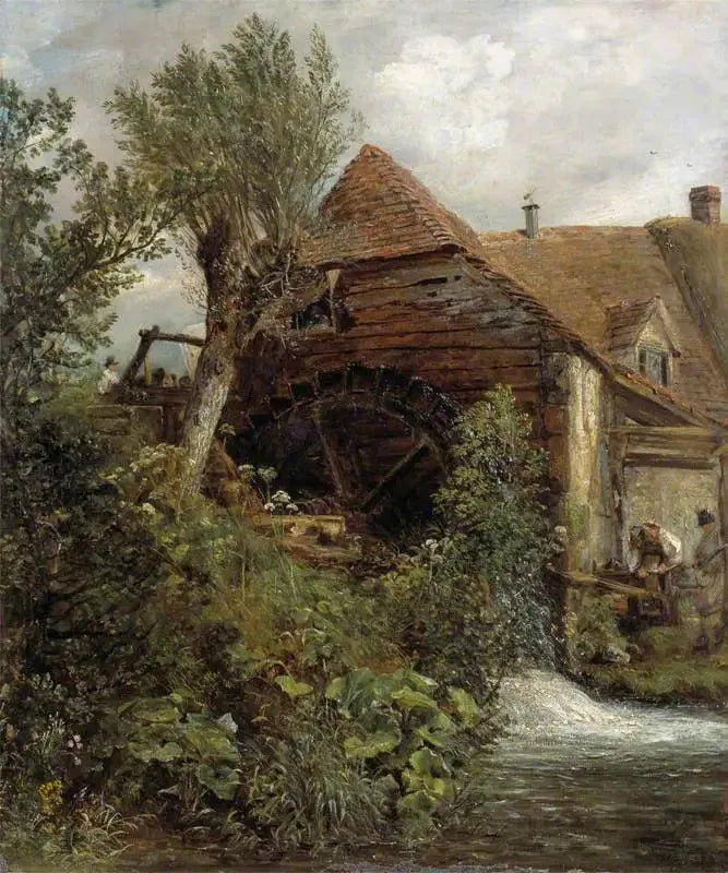 Um moinho de água em Gillingham, Dorset - John Constable