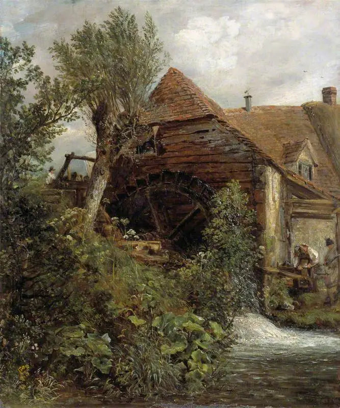 Um moinho de água em Gillingham, Dorset - John Constable