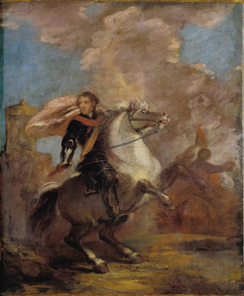 Um oficial a cavalo - Joshua Reynolds