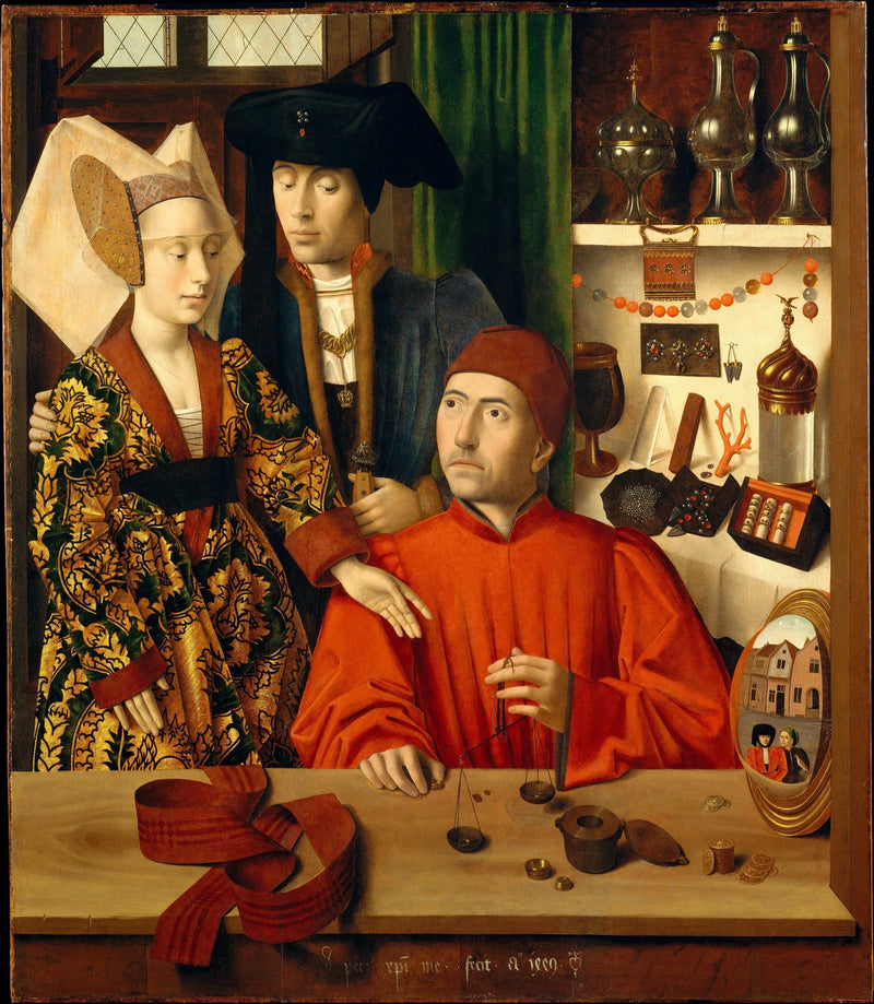 Um ourives em seu ateliê, talvez São Eloi - Petrus Christus