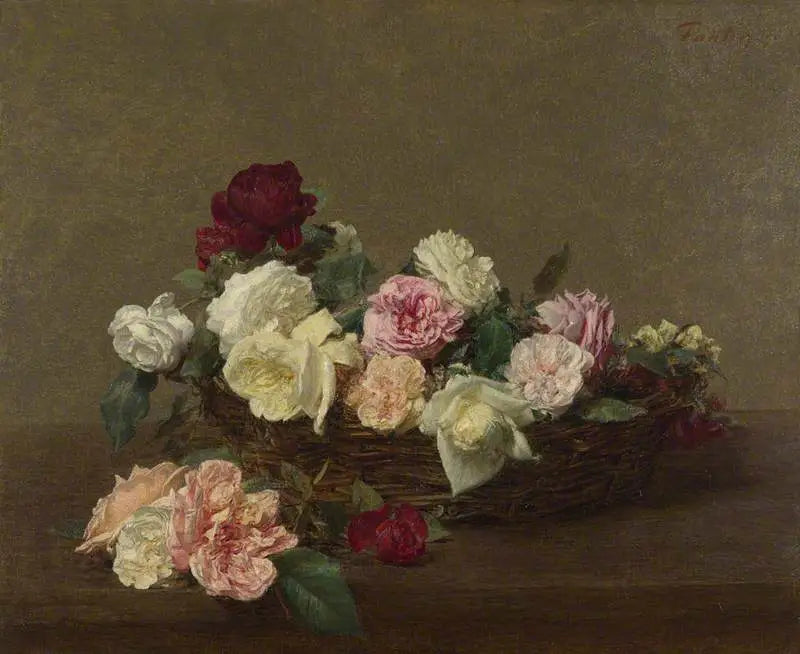 Uma cesta de rosas - Henri Fantin-Latour