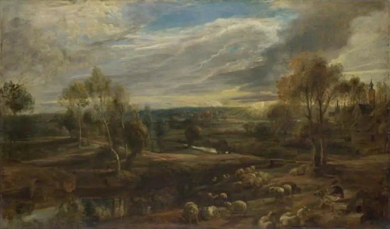 Uma paisagem com um pastor e seu rebanho - Peter Paul Rubens