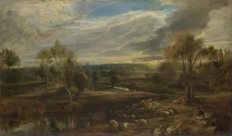 Uma paisagem com um pastor e seu rebanho - Peter Paul Rubens