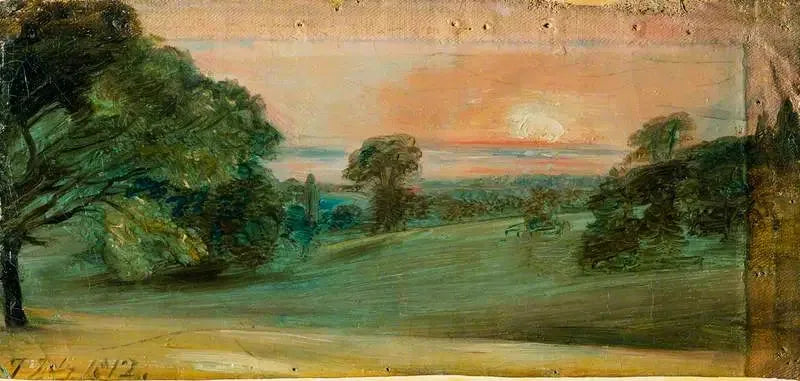 Uma paisagem perto de East Bergholt, à noite - John Constable