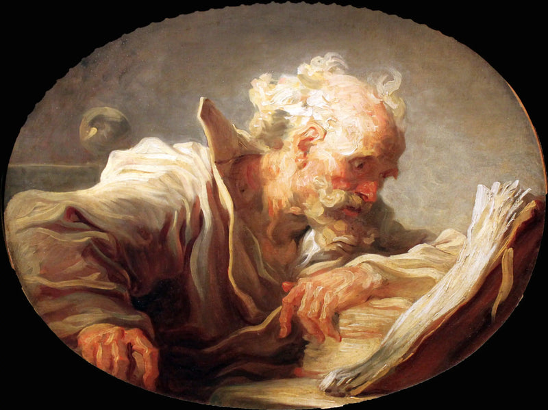 Um filósofo lendo - Jean-Honoré Fragonard