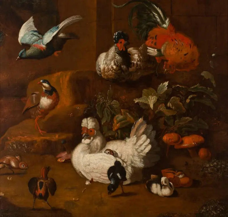 Um agrupamento de pássaros - Melchior de Hondecoeter