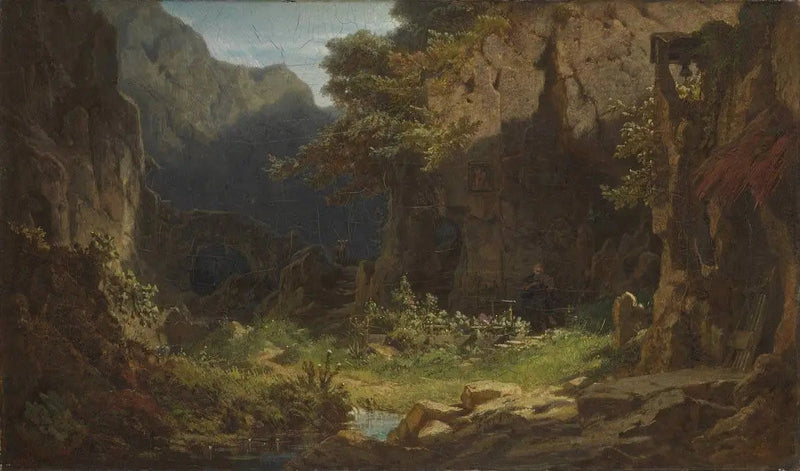 Um eremita tocando violino - Carl Spitzweg