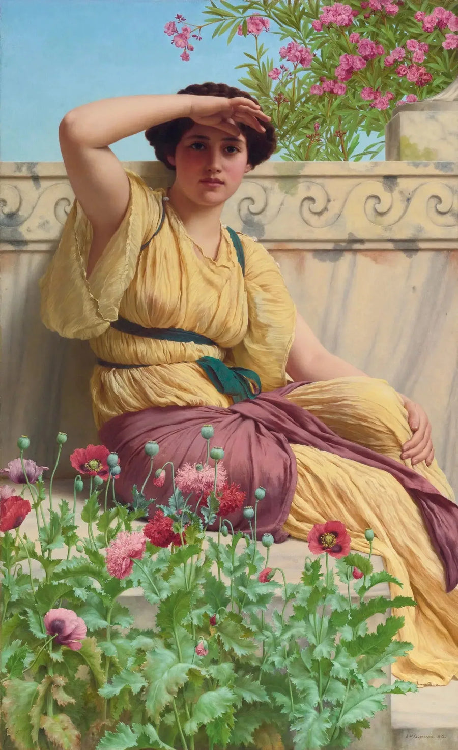 Um encontro romântico - John William Godward