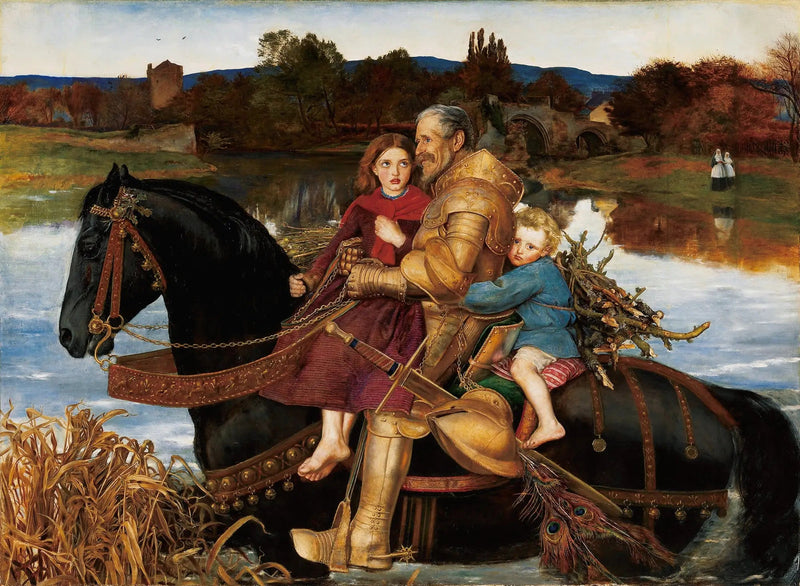 Um sonho do passado: Sir Isumbras no Ford - John Everett Millais