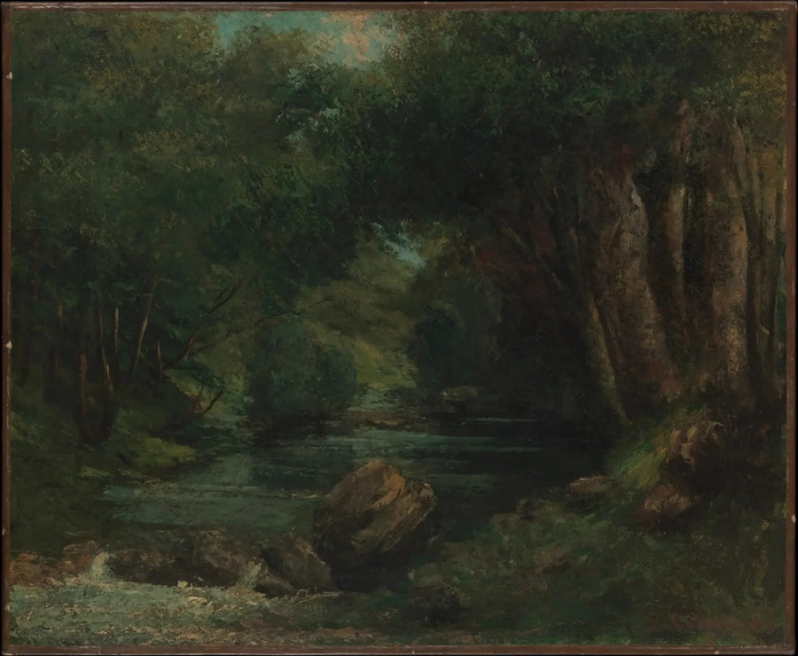 Um riacho na floresta - Gustave Courbet