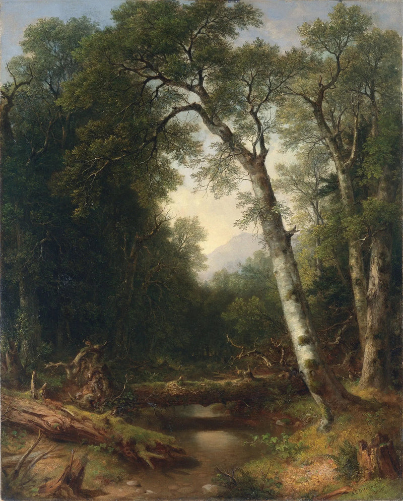 Um riacho na floresta - Asher Brown Durand