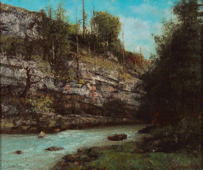 Um riacho de montanha - Gustave Courbet