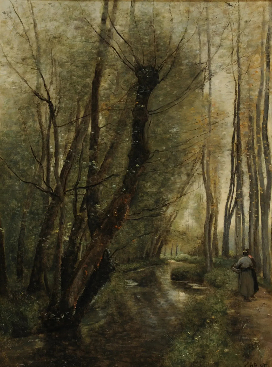 Um riacho, arredores de Beauvais - Jean-Baptiste Camille Corot