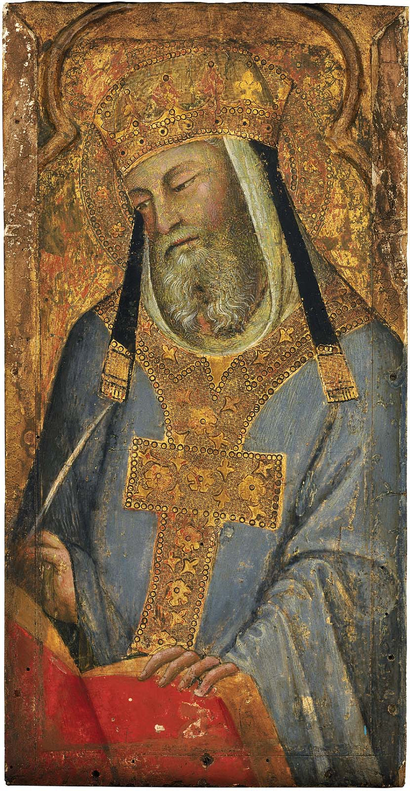 Um Papa Santo (São Gregório Magno?) - Bartolo di Fredi