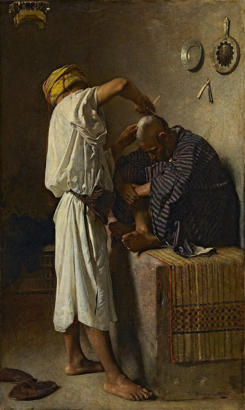 Um salão de cabeleireiro oriental - Léon Bonnat
