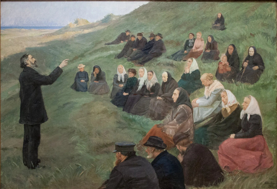 Um sermão no campo - Anna Ancher