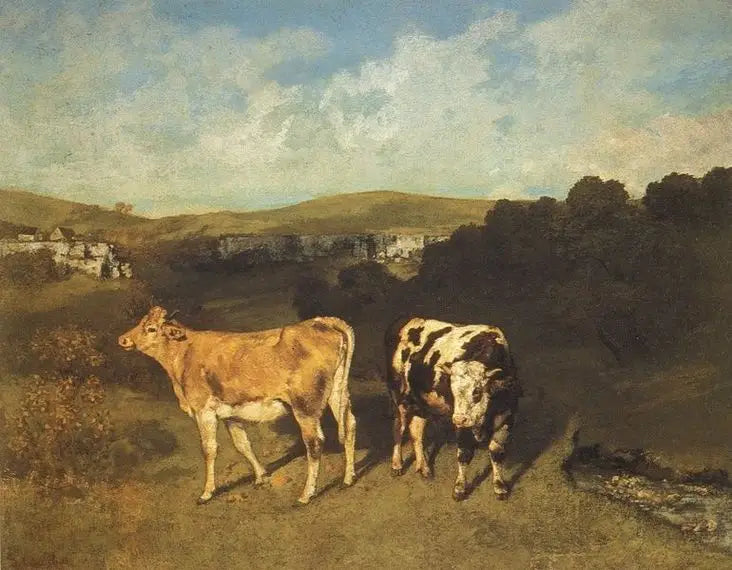 Um Touro e uma Novilha - Gustave Courbet