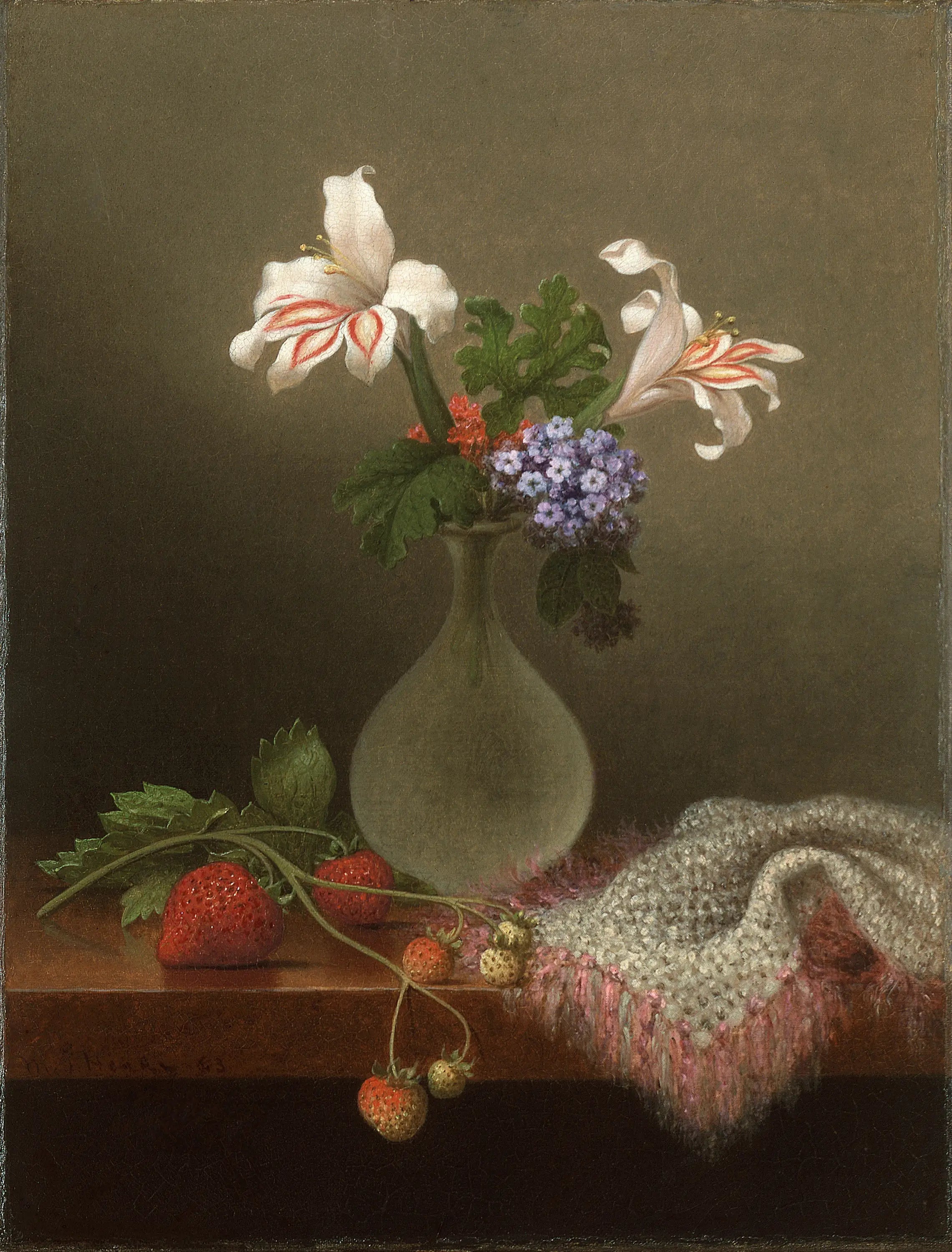 Un vase de lys des blés et d'héliotrope - Martin Johnson Heade image 1 copie de tableau peinte à la main