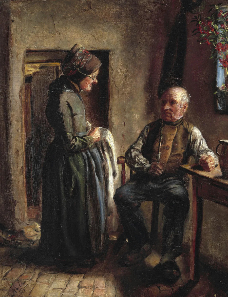 Um casal idoso. - Michael Peter Ancher