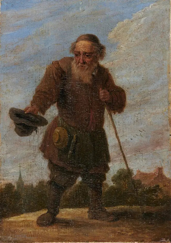 Um velho mendigo - David Teniers, o Jovem