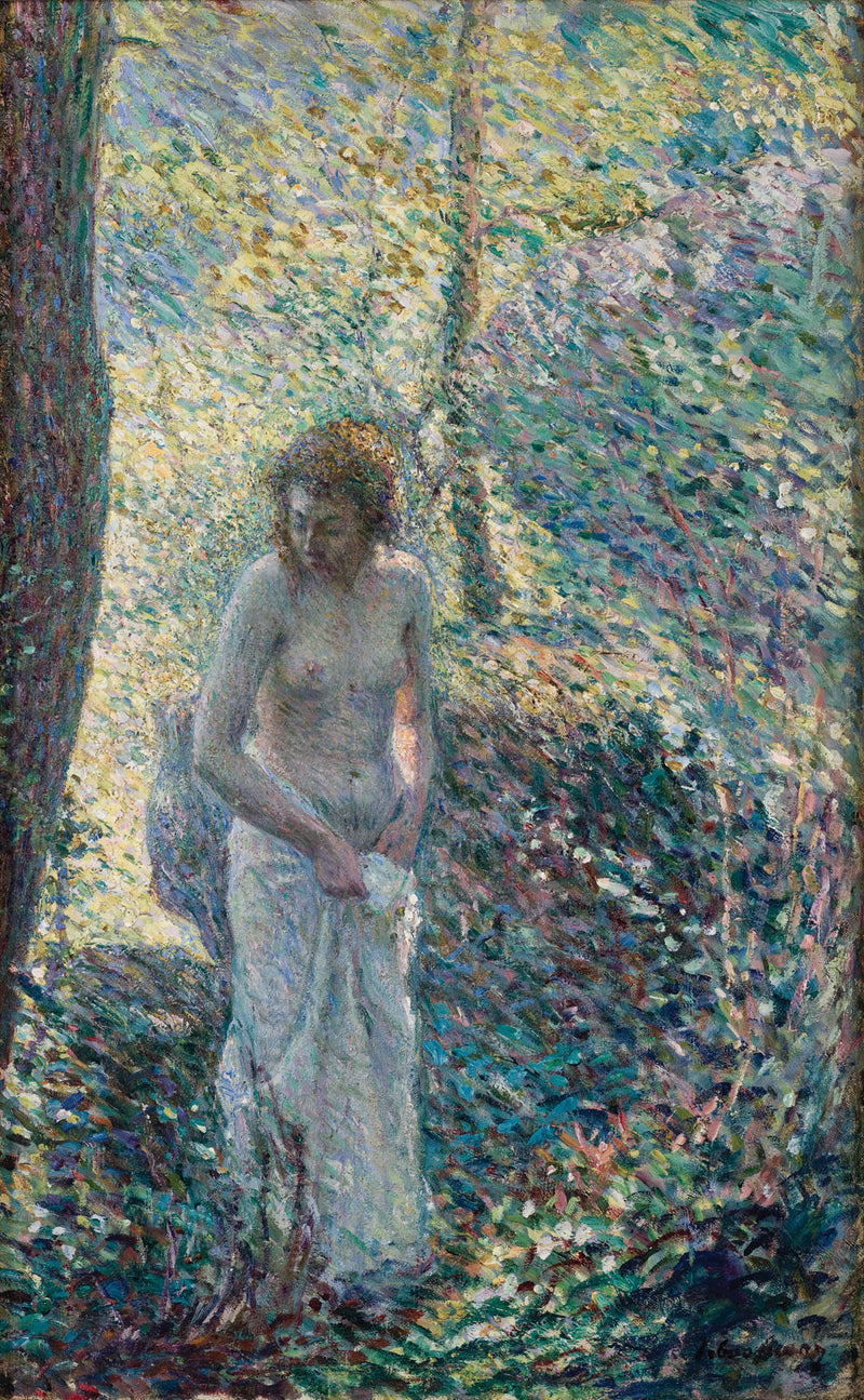 Una joven en el bosque - Henri Lebasque