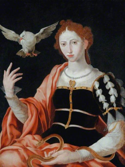 Une allégorie de l'innocence et de la ruse - Maarten van Heemskerck image 1 reproduction artisanale de tableau