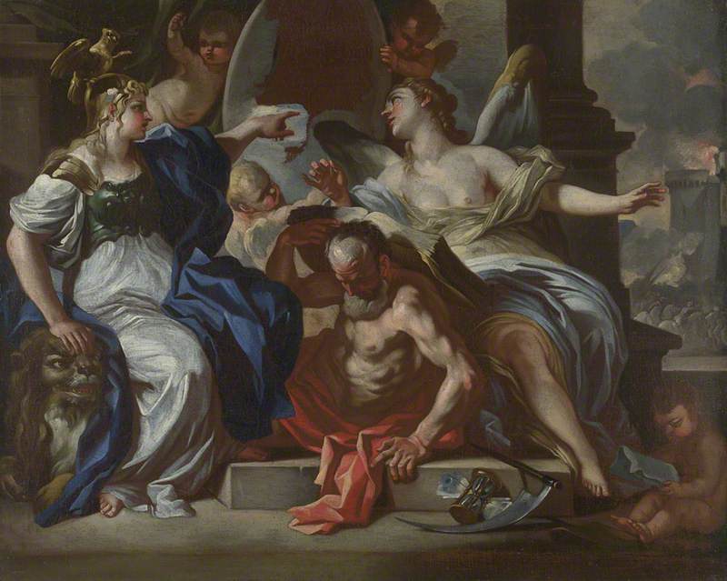 Uma alegoria de Luís XIV - Francesco Solimena