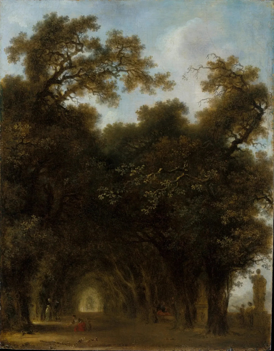Uma avenida sombreada - Jean-Honoré Fragonard