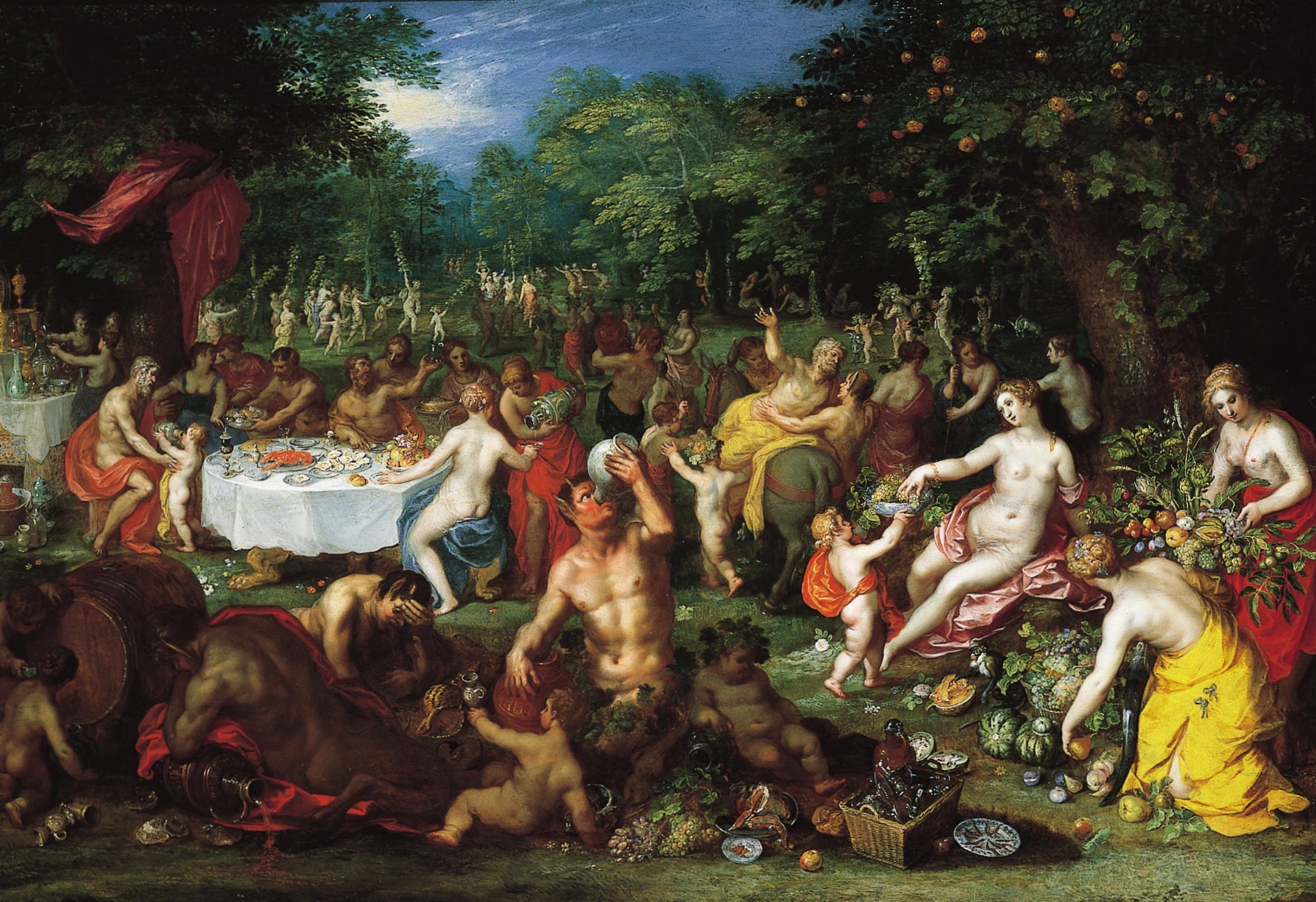 Une bacchanale - Jan Brueghel l'Ancien image 1 tableau peint à l’huile sur toile