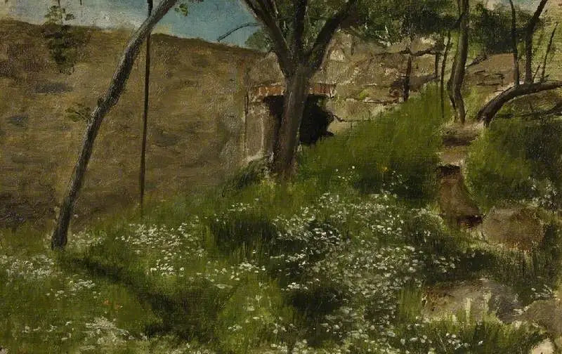 Um banco floral - Lawrence Alma-Tadema