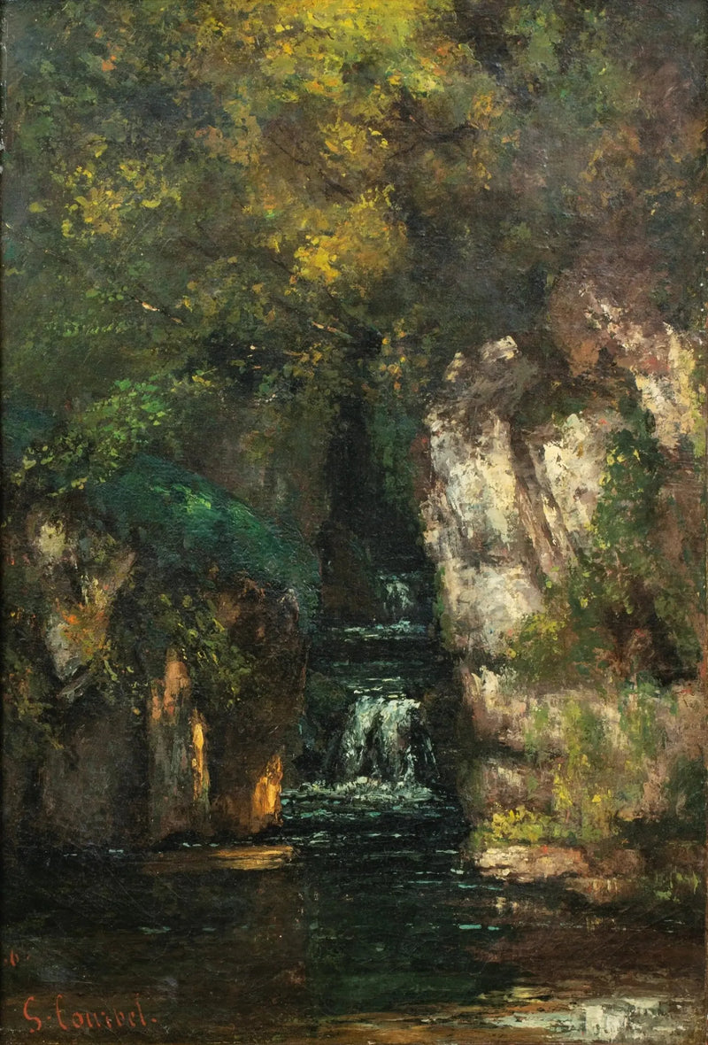 Uma cachoeira perto de Ornans - Gustave Courbet