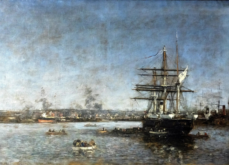 Uma corveta russa na bacia do Eure: Le Havre - Eugène Boudin