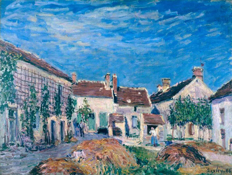 Um pátio nos Sablons - Alfred Sisley