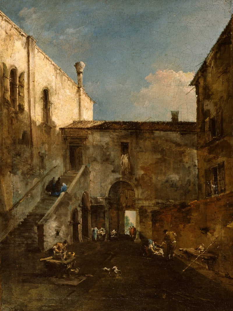 Uma praça veneziana - Francesco Guardi