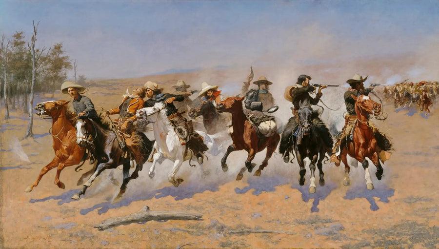 Uma corrida rumo à floresta - Frederic Remington