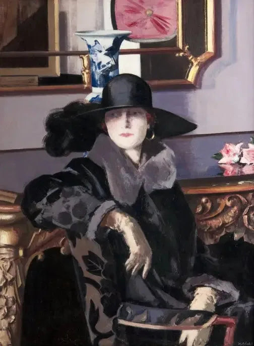 Uma dama de preto - Francis Cadell