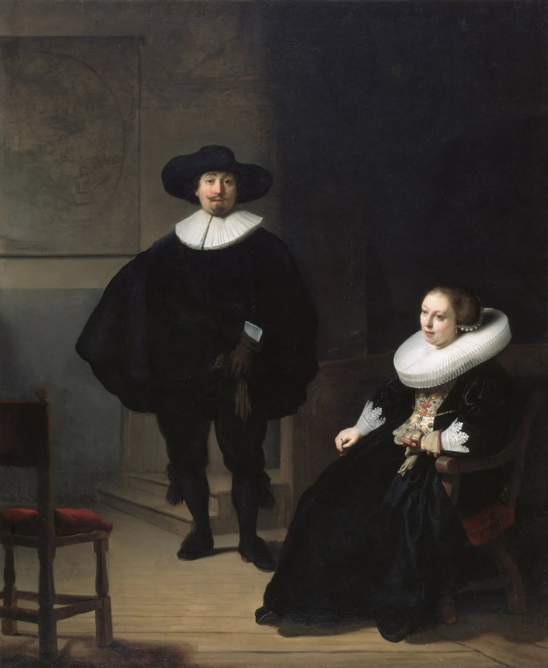 Uma dama e um cavalheiro de preto - Rembrandt