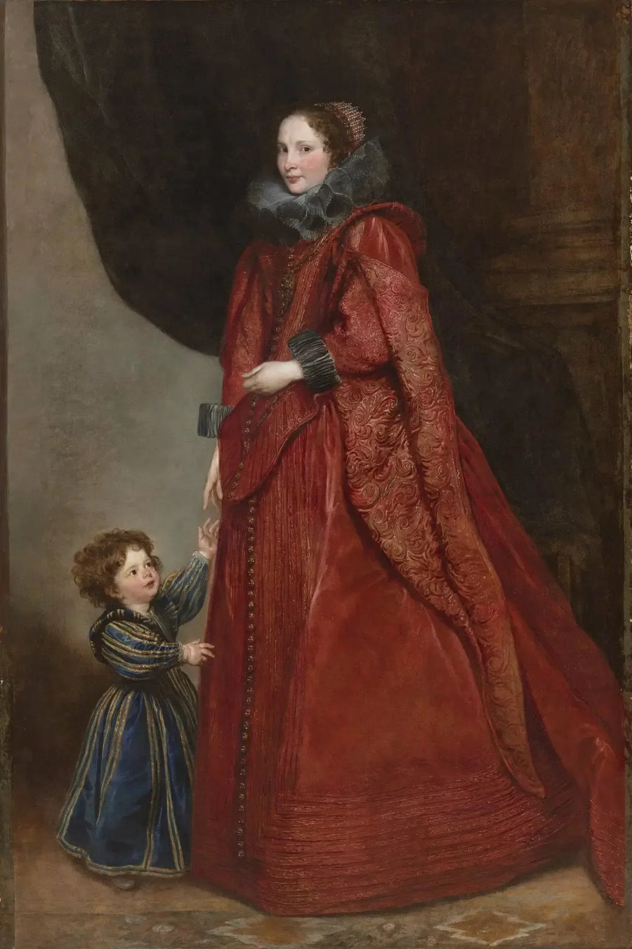 Uma dama genovesa com seu filho - Antoine van Dyck