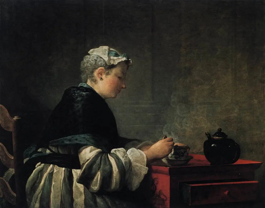 Uma dama tomando chá - Jean Simeón Chardin
