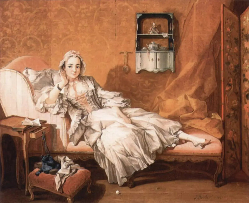 Uma dama em seu sofá de descanso - François Boucher