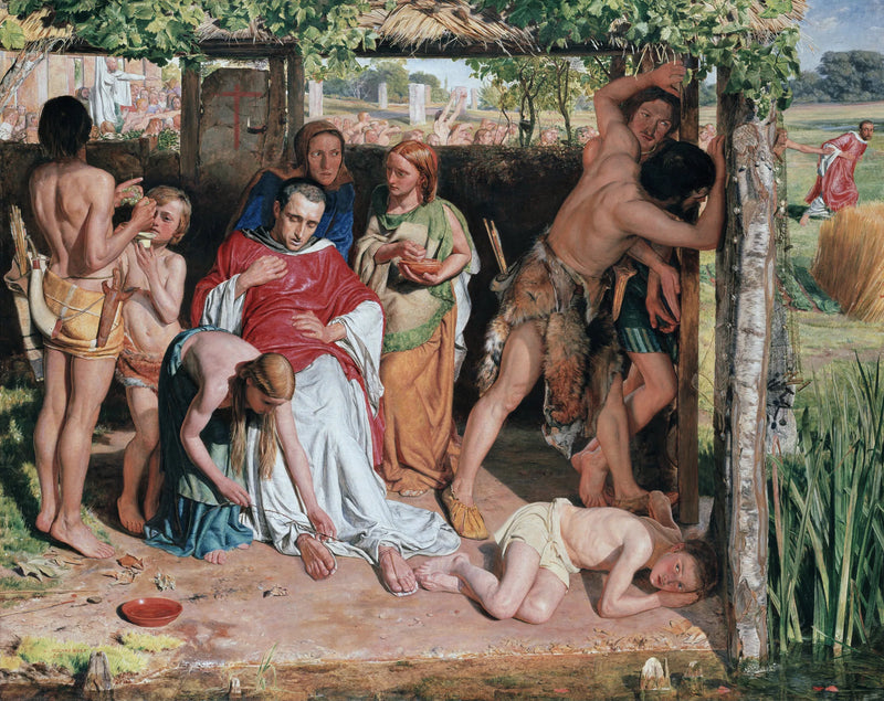 Uma família britânica convertida abriga um missionário cristão perseguido pelos druidas - William Holman Hunt