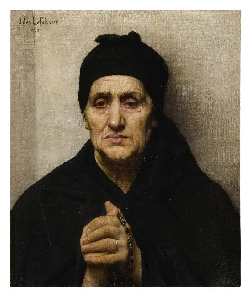 Uma mulher grega idosa - Jules Lefebvre