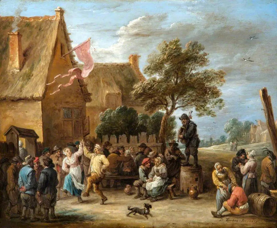 Uma festa de aldeia no dia de São Jorge - David Teniers o Jovem