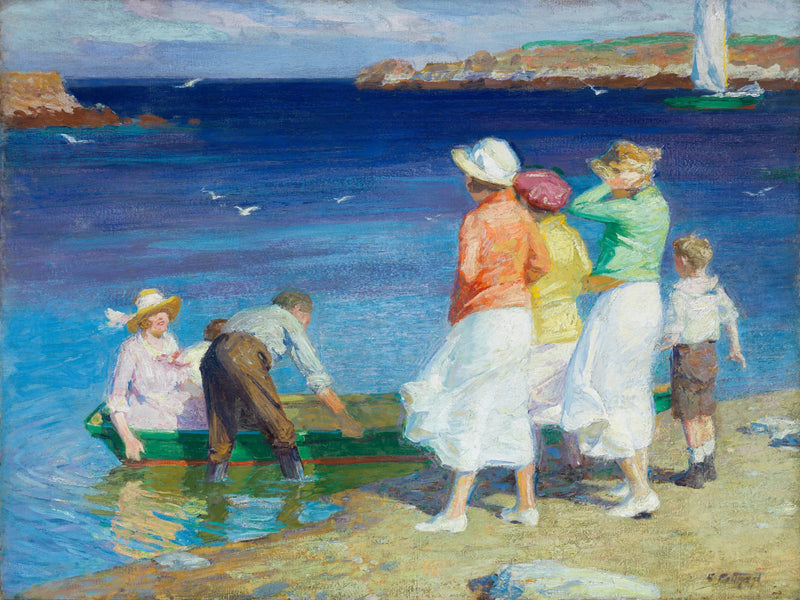 Uma festa de vela (Partir de veleiro) - Edward Henry Potthast
