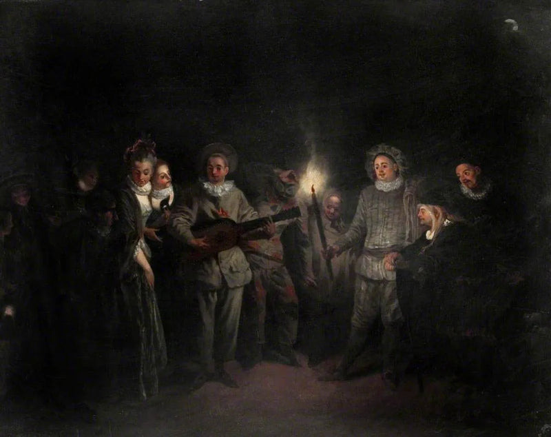 Uma festa musical (O amor no teatro italiano) - Antoine Watteau