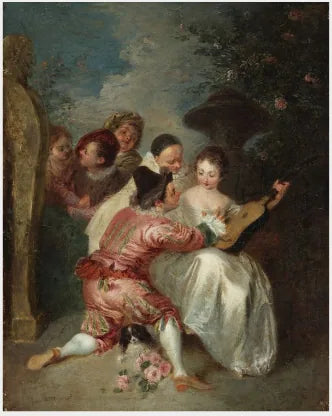 Uma festa musical (Le Conteur) - Antoine Watteau