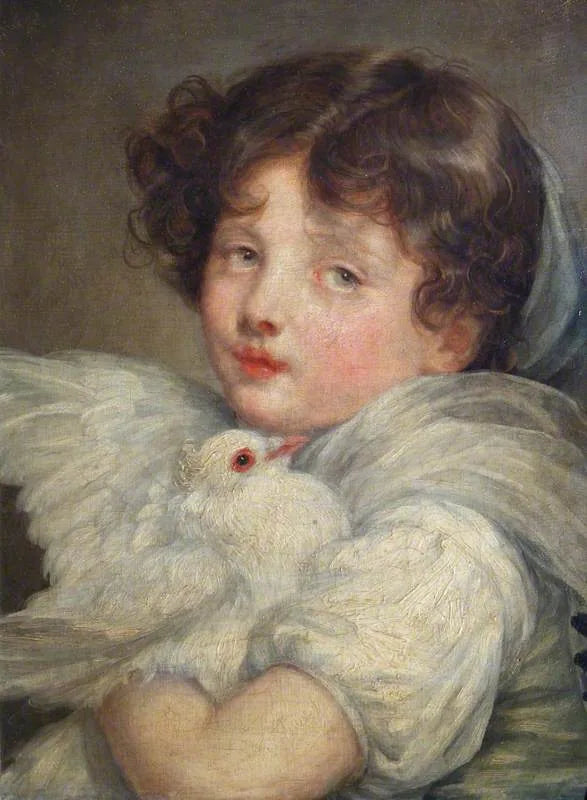 Uma menina com uma pomba - Jean-Baptiste Greuze