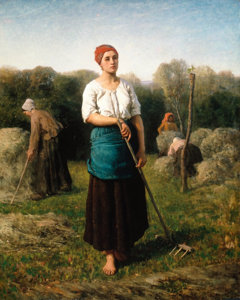 Uma garota com uma enxada - Jules Breton